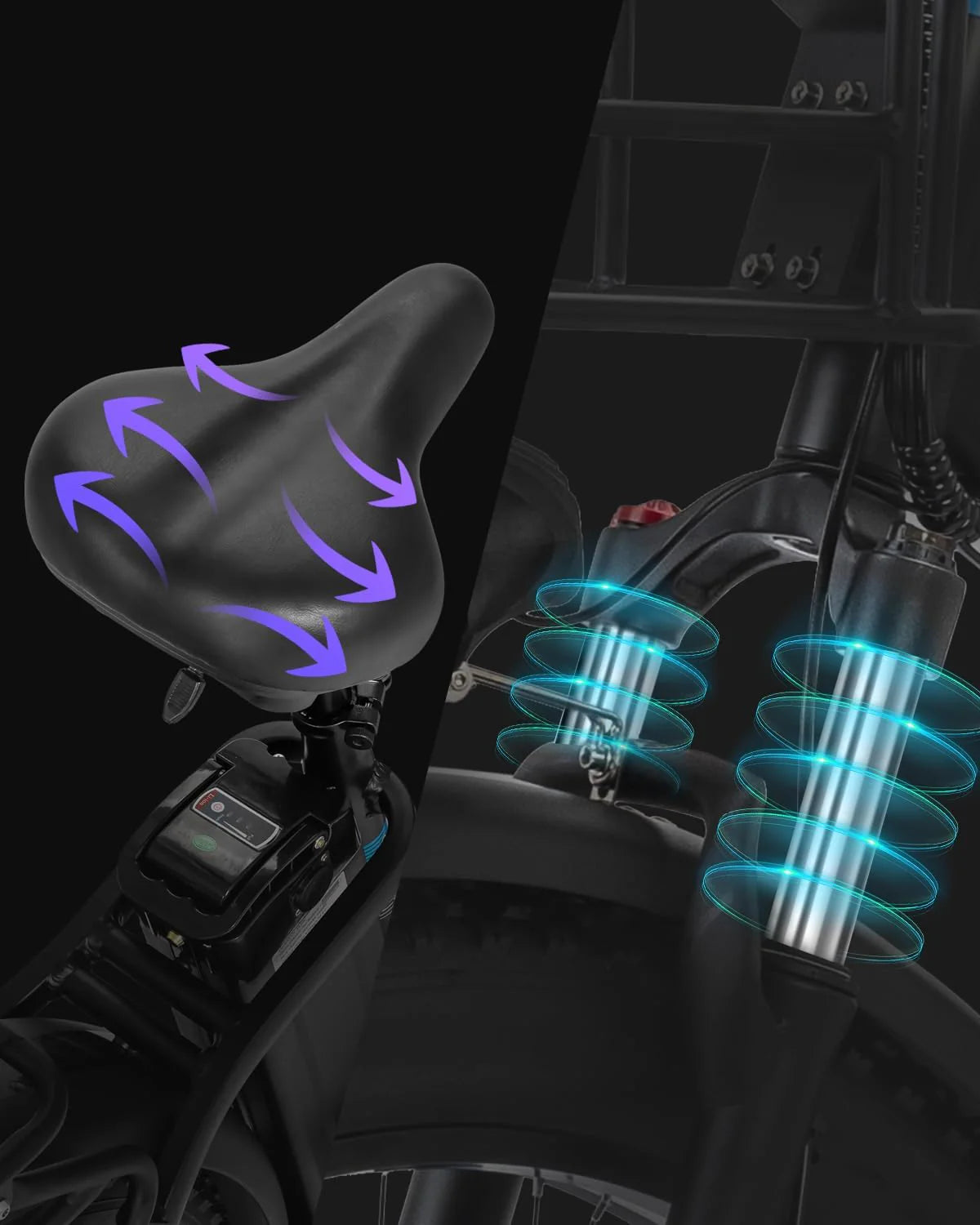 【EU Stock】Ridstar DC26 2000W Folding Fat Tire Mountain Electric Bike