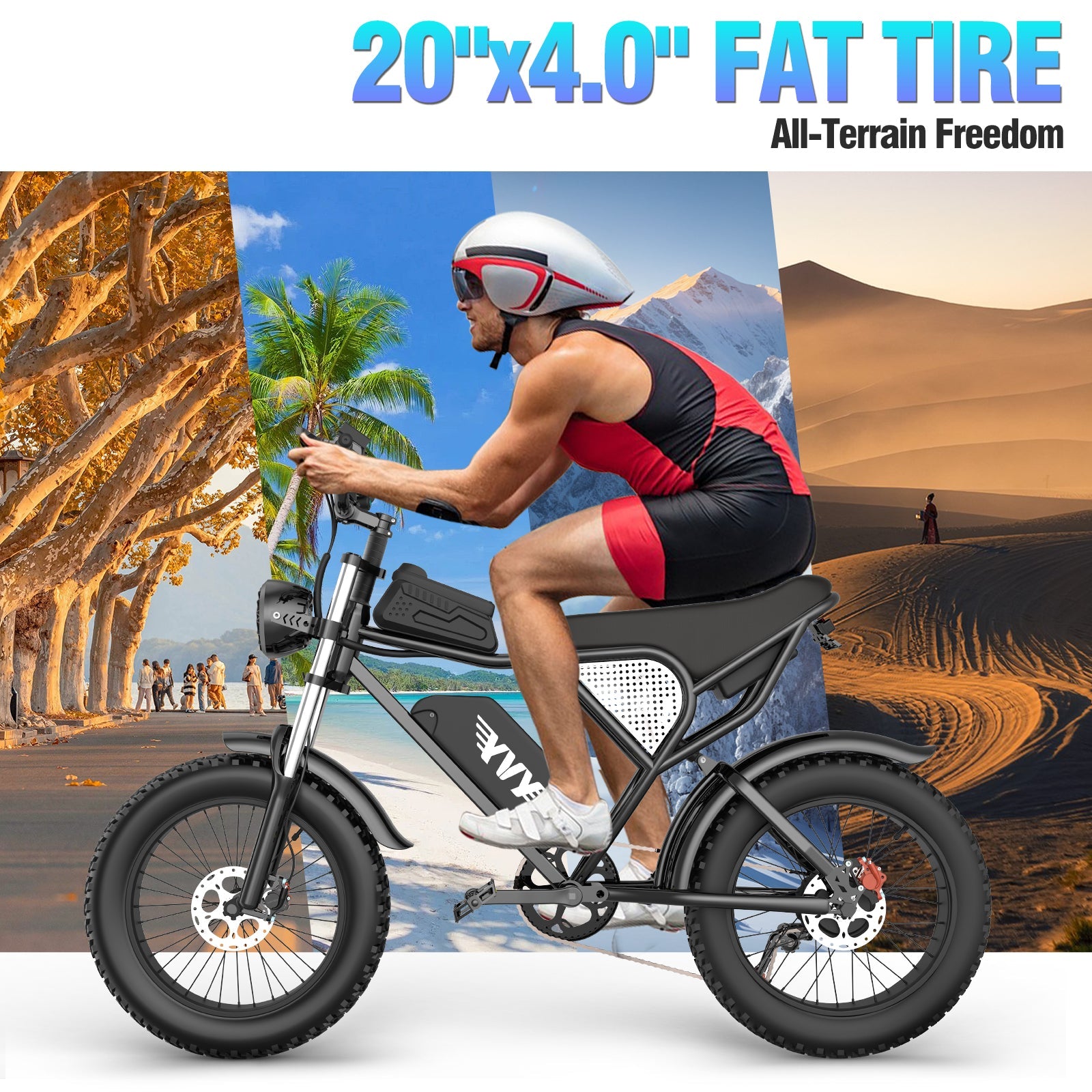 【EU&CA&UK&AU Stock】YVY C20 1500W Fat Tire Electric Bikes