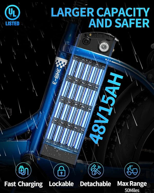 ใEU StockใRidstar MN20 1000W 15AH Fat Tire Ebike