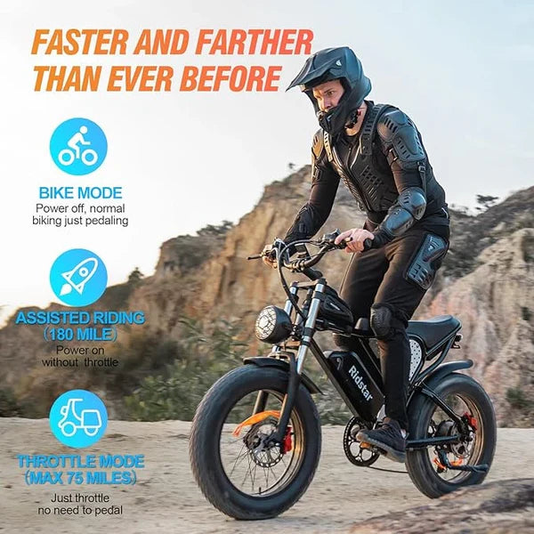 New Ridstar Q20Pro 2000W Dual Motors Fat Tire Electric Bicycle
