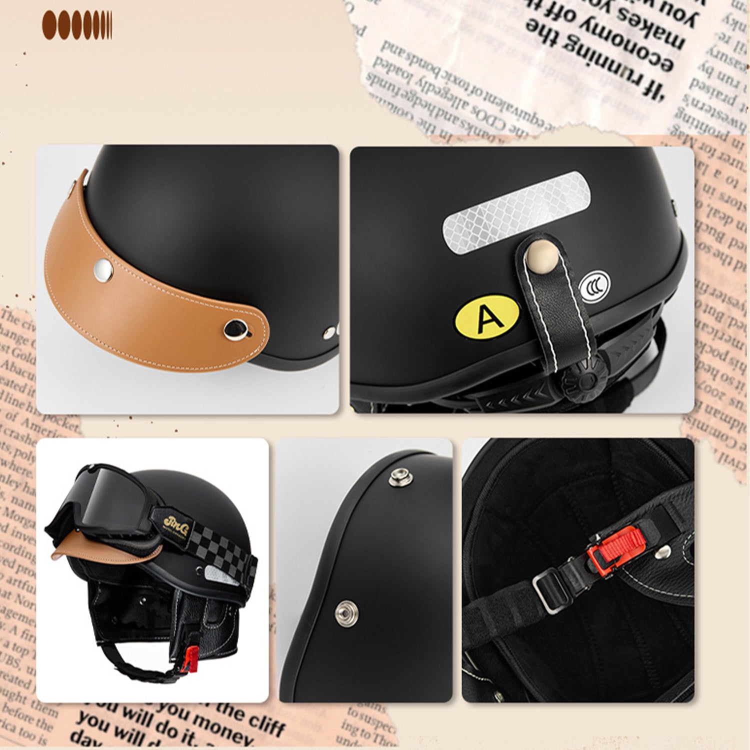 Retro Motorcycle Helmets