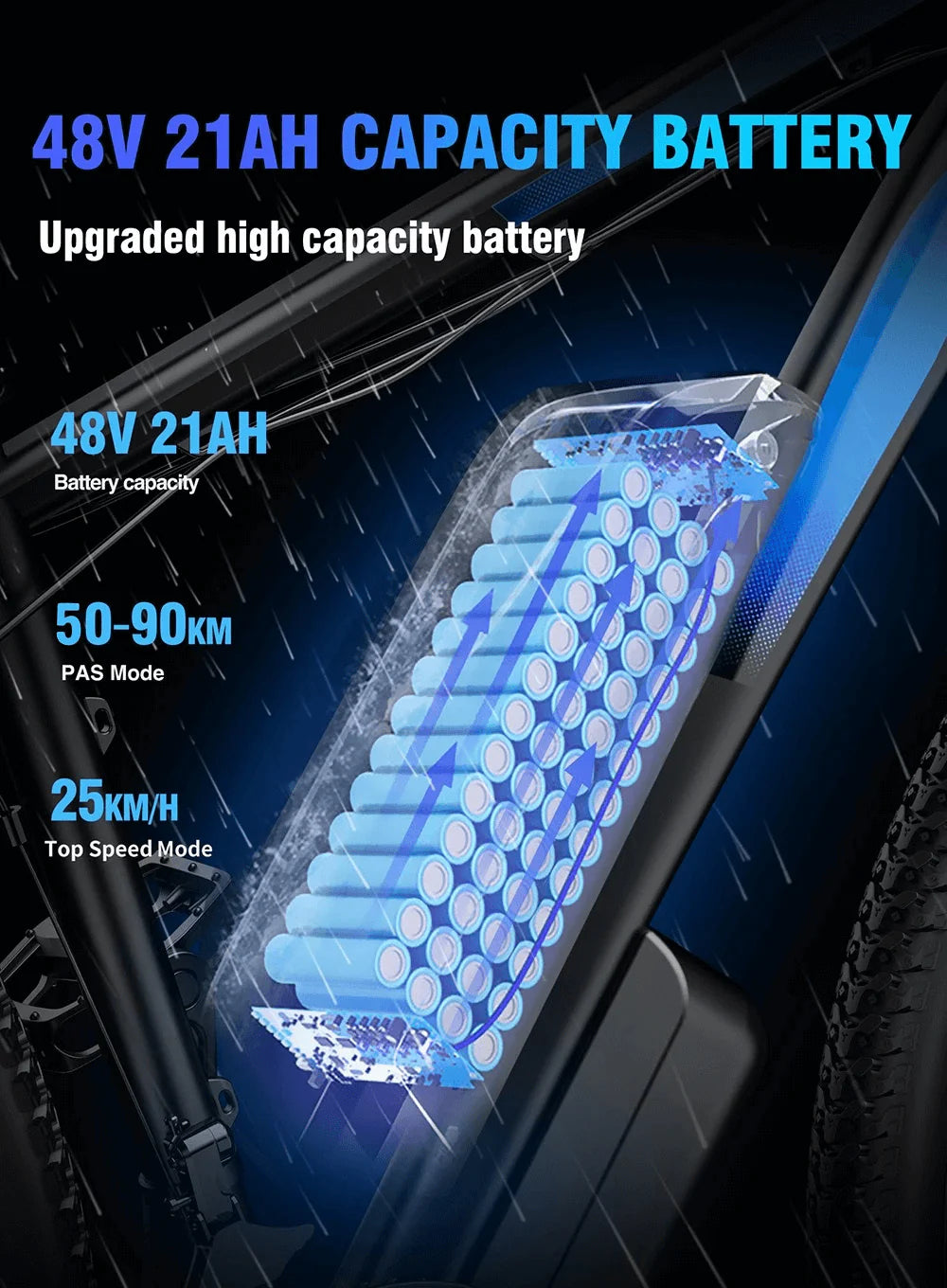 Ridstar S29Pro 1000W Motor 48V 21Ah 29'' Electric Bike