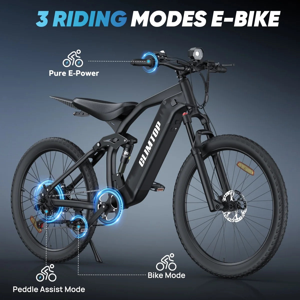 Climtop Q31 1000W 48V 23AH Electori Bike 27.5*2.8'' Tire