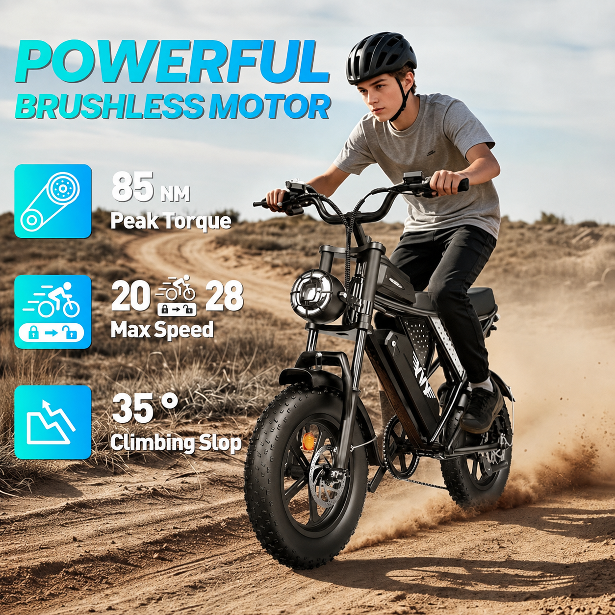 【UK Stock】YVY C16 1500W 48V 20AH 16*4.0 Fat Tire Electric Bike