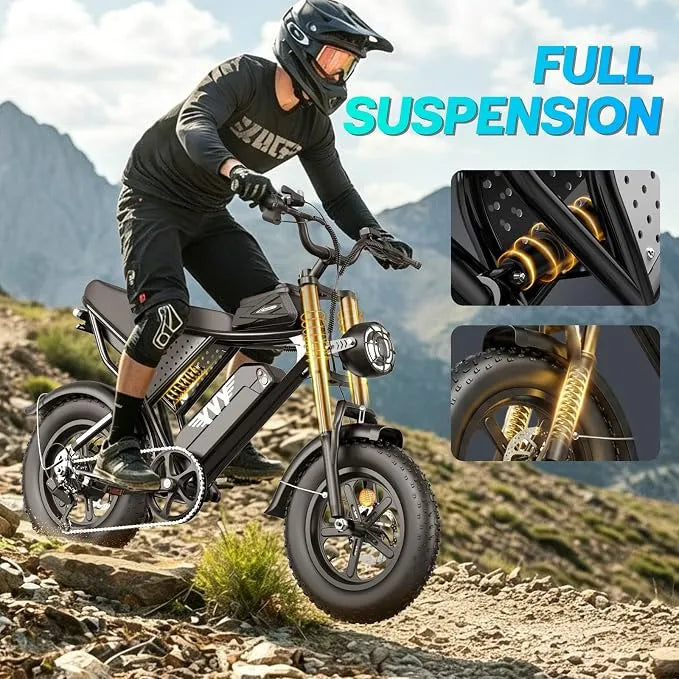 【UK Stock】YVY C16 1500W 48V 20AH 16*4.0 Fat Tire Electric Bike