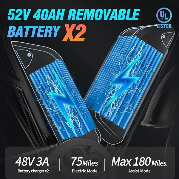 New Ridstar Q20Pro 2000W Dual Motors Fat Tire Electric Bicycle