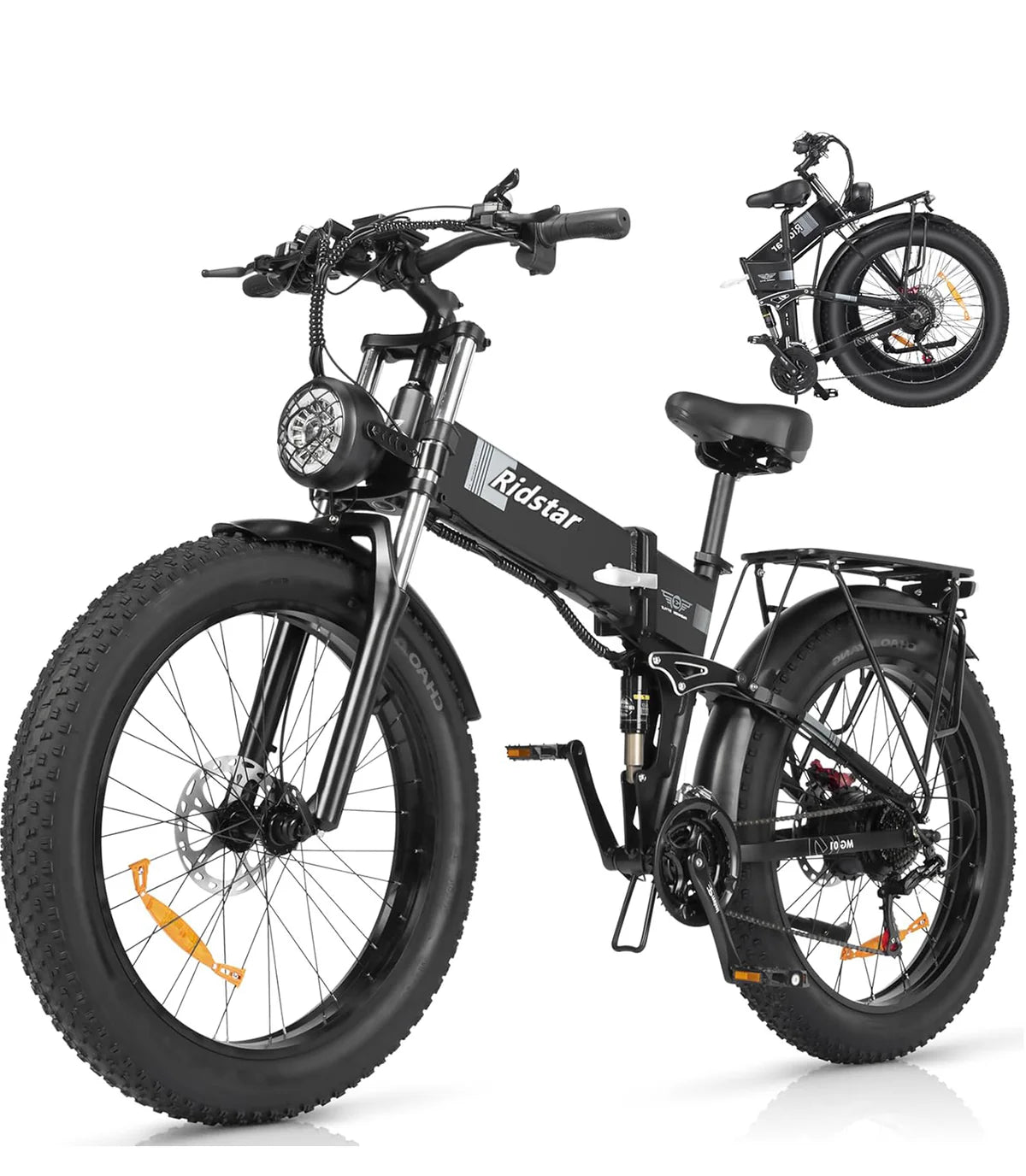 【EU Stock】Ridstar DC26 2000W Folding Fat Tire Mountain Electric Bike